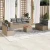 Image de vidaXL Salon de jardin en résine tressée - Beige