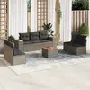 Image de Salon de jardin VIDAXL 8 pcs gris résine tressée