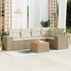 Image de vidaXL Salon de jardin - Beige résine tressée