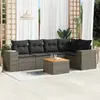 Image de vidaXL Salon de jardin 6 pcs - Gris