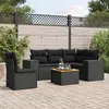 Image de vidaXL Salon de jardin 6 pcs - Résine tressée noire