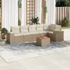 Image de vidaXL Salon de jardin 7 pcs - Beige