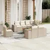 Image de vidaXL Salon de jardin 9 pcs - Résine tressée - Beige
