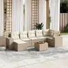 Image de vidaXL Salon de jardin 8 pcs beige