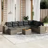 Image de Salon de jardin VIDAXL - 9 pcs - Coussins gris