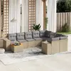 Image de vidaXL Salon de Jardin - 10 pcs - Beige Rotin