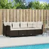 Image de vidaXL Salon de jardin 5 pcs - Résine tressée - Marron