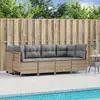 Image de vidaXL Salon de jardin 5 pcs avec coussins - Beige