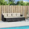 Image de vidaXL Salon de jardin 5 pcs - Noir