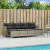 Image de Salon de jardin 5 pcs - Gris clair résine tressée