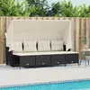 Image de VIDAXL Salon de jardin 5 pièces avec coussins noirs