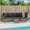Image de vidaXL Salon de jardin 5 pcs Gris