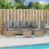 Image de VIDAXL Salon de jardin 5 pcs - Beige Résine Tressée