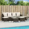 Image de vidaXL Salon de jardin 5 pcs - Marron résine tressée