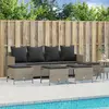 Image de vidaXL Salon de jardin 5 pcs - Gris clair