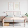 Image de Vidaxl Tables de Chevet Acier Rose