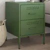 Image de VidaXL Table de chevet - Vert olive