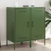 Image de vidaXL Buffets 2 pcs - Vert olive - 79 cm