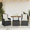 Image de vidaXL Ensemble de bistro 3 pcs noir