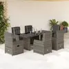 Image de vidaXL Ensemble à Manger de Jardin 7 pcs - Gris