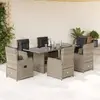 Image de vidaXL Ensemble à manger de jardin 7 pcs - Gris clair