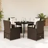 Image de vidaXL Ensemble à manger 5 pcs - Marron
