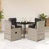 Image de vidaXL Ensemble à manger de jardin 5 pcs - Gris clair