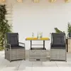 Image de vidaXL Ensemble à manger de jardin 3 pcs - Gris