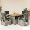 Image de vidaXL Ensemble à manger 5 pcs - Gris