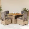 Image de Ensemble à manger vidaXL 5 pcs - Beige