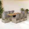 Image de vidaXL Ensemble à manger de jardin 9 pcs - Beige