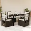 Image de vidaXL Ensemble à manger jardin 5 pcs - Marron