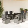 Image de vidaXL Ensemble à manger de jardin 7 pcs - Gris
