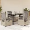 Image de vidaXL Ensemble à manger de jardin 5 pcs beige rotin