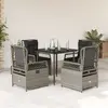Image de VidaXL Ensemble à manger de jardin 5 pcs - Gris Clair Rotin