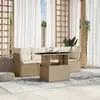 Image de vidaXL Salon de jardin 5 pcs beige