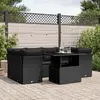 Image de vidaXL Salon de jardin 7 pcs - Noir