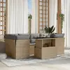 Image de vidaXL Salon de jardin 7 pièces beige