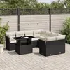 Image de vidaXL Ensemble Salon de jardin 9 pcs - Noir