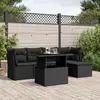 Image de vidaXL Salon de Jardin - 6 Pcs - Noir