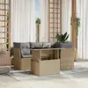 Image de vidaXL Salon de jardin 5 pcs - Beige