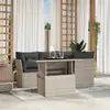 Image de vidaXL Salon de jardin 5 pcs gris clair