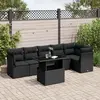Image de VIDAXL Salon de jardin 7 pcs - Noir