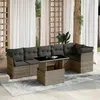 Image de VIDAXL Salon de jardin 7 pcs - Gris Résine Tressée