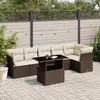 Image de VidaXL Salon de jardin 7 pcs - Marron