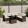 Image de VidaXL Salon de jardin 7 pcs - Marron