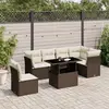 Image de vidaXL Salon de jardin 7 pcs - Marron