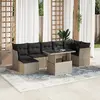 Image de VidaXL Salon de jardin 8 pcs - Gris clair résine tressée