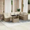 Image de Salon de jardin avec coussins - Beige