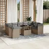 Image de vidaXL Salon de jardin 10 pcs - Beige